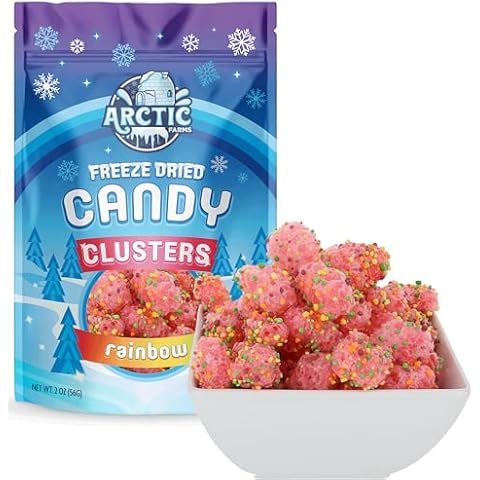 Arctic Farms Freeze Dried Candy Gummy Clusters Candies 2oz Bagged and Boxed (Rainbow) Cover