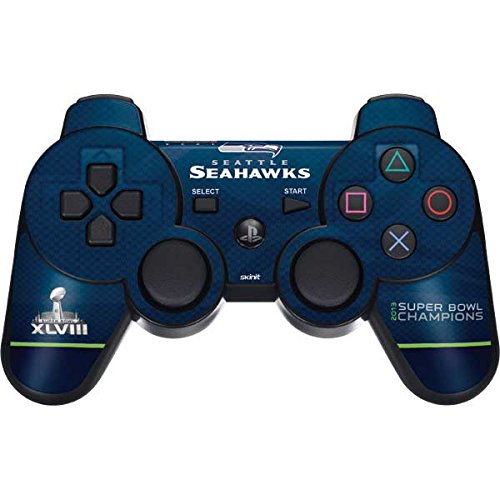 Skinit Decal Gaming Skin Compatible with PS3 Dual Shock Wireless Controller - Officially Licensed NFL Seattle Seahawks Super Bowl XLVIII Design