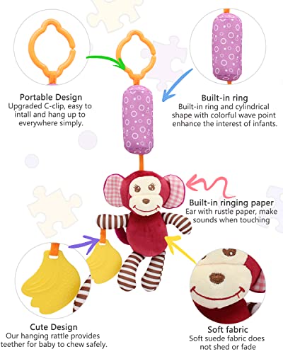 Image of BLOOBLOOMAX Sock rattles for Babies 0-24 Months Baby Animal Foot Finder Educational Toys
