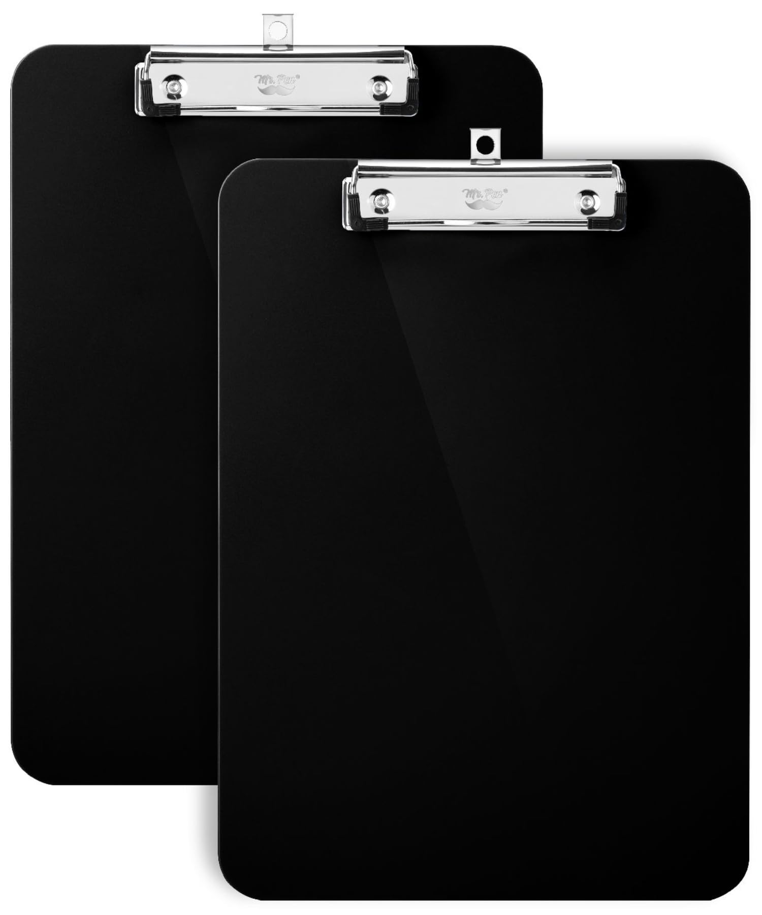Mr. Pen- Plastic Clipboard, 12.5” x 9”, 2 Pack, Black, Teacher Clipboard