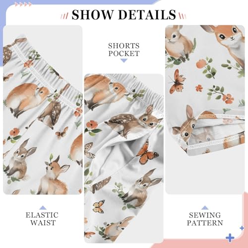 Pajama Pants Woodland Animals Pattern PJ Bottoms Sleepwear Lounge Sleep Pant with Pockets4