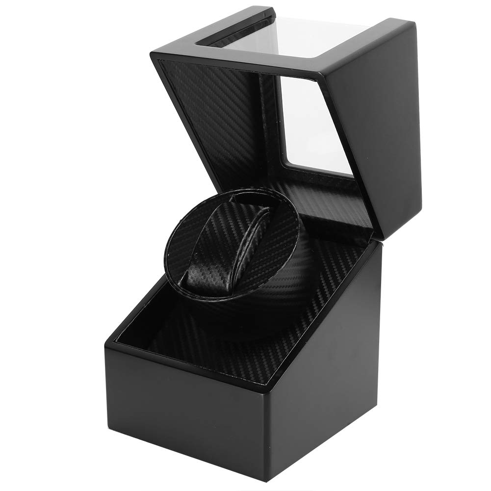 Remontoir de montre unique, remontoir de montre unique pour montres automatiques, boîte de remontoir de montre automatique 1 + 0 pour montre-bracelet/montre mécanique 100-240V (noir)(Prise UE)