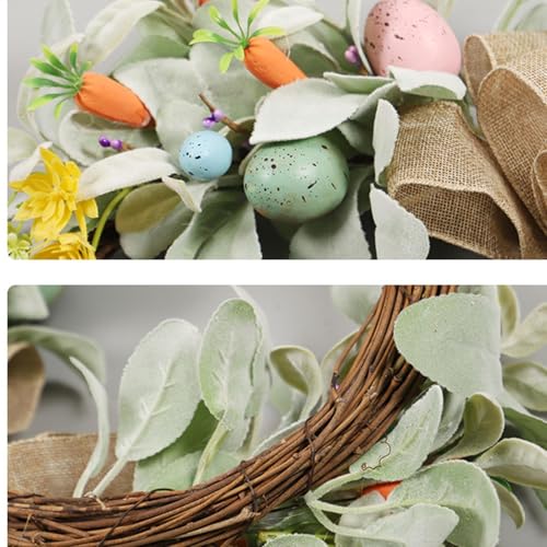 Couronne de Pâques 40 cm pour décorer l'entrée et la maison