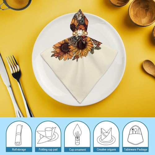 Servilletas de tela reutilizables de diseño floral, el detalle perfecto para bodas y fiestas 8