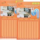 Saisn Drain Cleaner Sticks Pack of 24 Easy Flow Drain Sticks Unblocker Sink Deodorizer Sticks Keeps Drains Pipes Clear for Bathroom Kitchen (Orange)