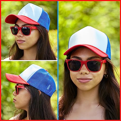 Image of Funky Junque Blank Mesh Foam Lightweight Snapback Trucker Hat | Lightweight Foam Trucker Hat with Breathable Mesh Back, Golf Beach and Street Style, Trendy Trucker Hats for Men