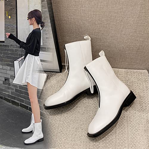 Bottes d'équitation mollet chic et talon épais pour marcher sans douleur