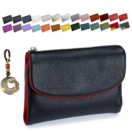 GDSAFS Joyfullygo Wallet, Joyfullygo Unisex Pebble Leather Wallet, Fashionable Versatile Short Wallet with Credit Card Holder & Rfid Anti-Theft Protection (C)