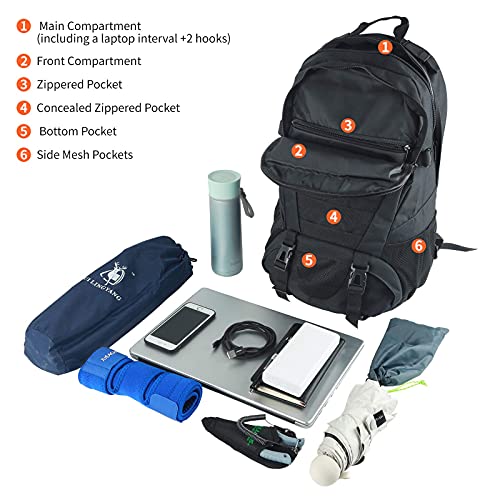 Jueachy Tactical Backpack For Men Hiking Day Pack Molle Backpack Military Rucksack Waterproof 30L Edc Bag With Usa Flag Patch #TOP2