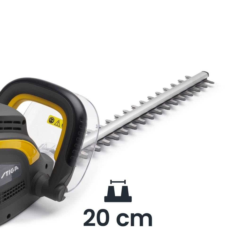 STIGA HT 105c - Cortasetos eléctricos (500 W), doble hoja 51 cm, espaciado de los dientes, 15 mm, peso 3 kg