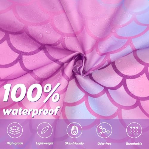 Image of WAWSAM Lightweight Rain Poncho Kids, Ponchos for Kids Waterproof Reusable Hooded, Kids Poncho Rain Jacket