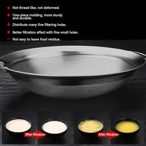 Collfa SMALL COLANDER STRAINER With Handle Metal Micro Sifter Set Of 2 For Kitchen Baking And Food Filter Rice,Tea,Pasta,Flour,Juice,Mini 3.55 And 4.33 Inch thumb #1