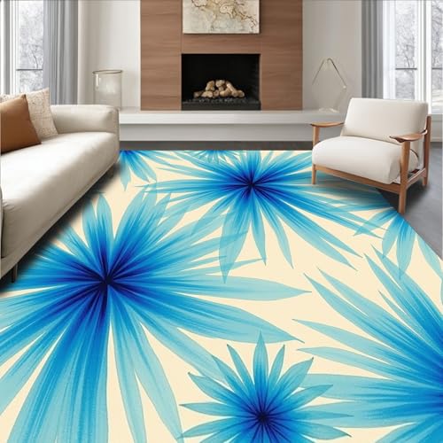 ODIKA Flatwoven High Traffic Area Rug 8x8, Ethereal Abstract Watercolor