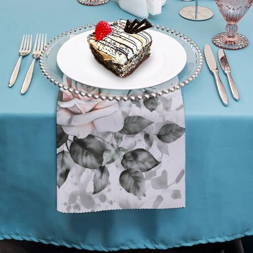 Servilletas de Tela con Estampado Floral Blanco 6 unidades miniatura 4