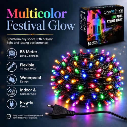 One94Store Store One94Store 55m Multicolor Rice Lights (Pack of 2) - Image 4
