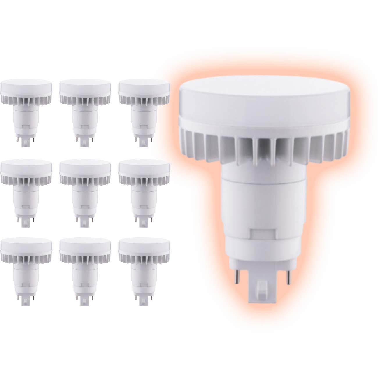 GoodBulb 18 Watt Replacement Vertical LED Plug-in Light Bulbs Commercial 12 Watt Hybrid 4 Pin G24Q Base 4000K