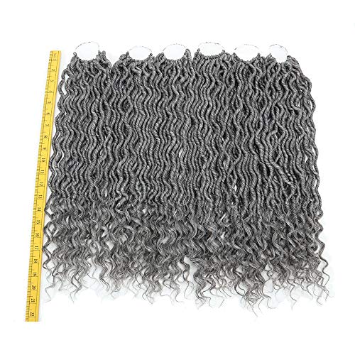 Goddess Locs Crochet Hair Wavy Faux Locs with Curly Ends 100% Quality Kanekalon Fiber Synthetic Braiding Hair Extension (6Packs/Lot,20inch,51)