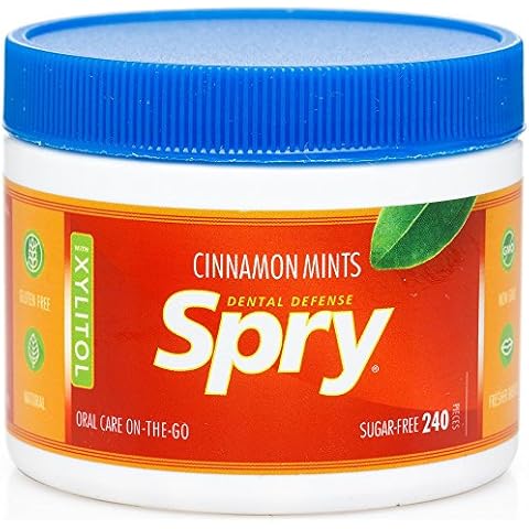 Spry Xylitol Mints, Natural Cinnamon, 240 Count Cover