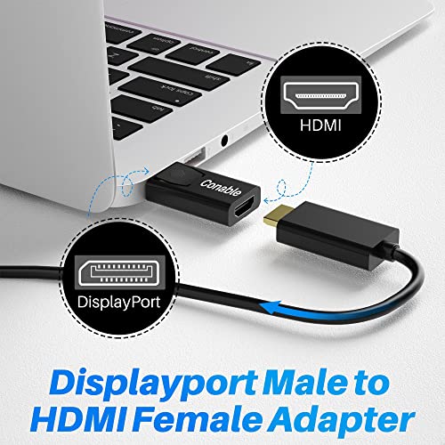 Adaptador DisplayPort a HDMI 3 unidades, 4K Uni-Direccional miniatura 4