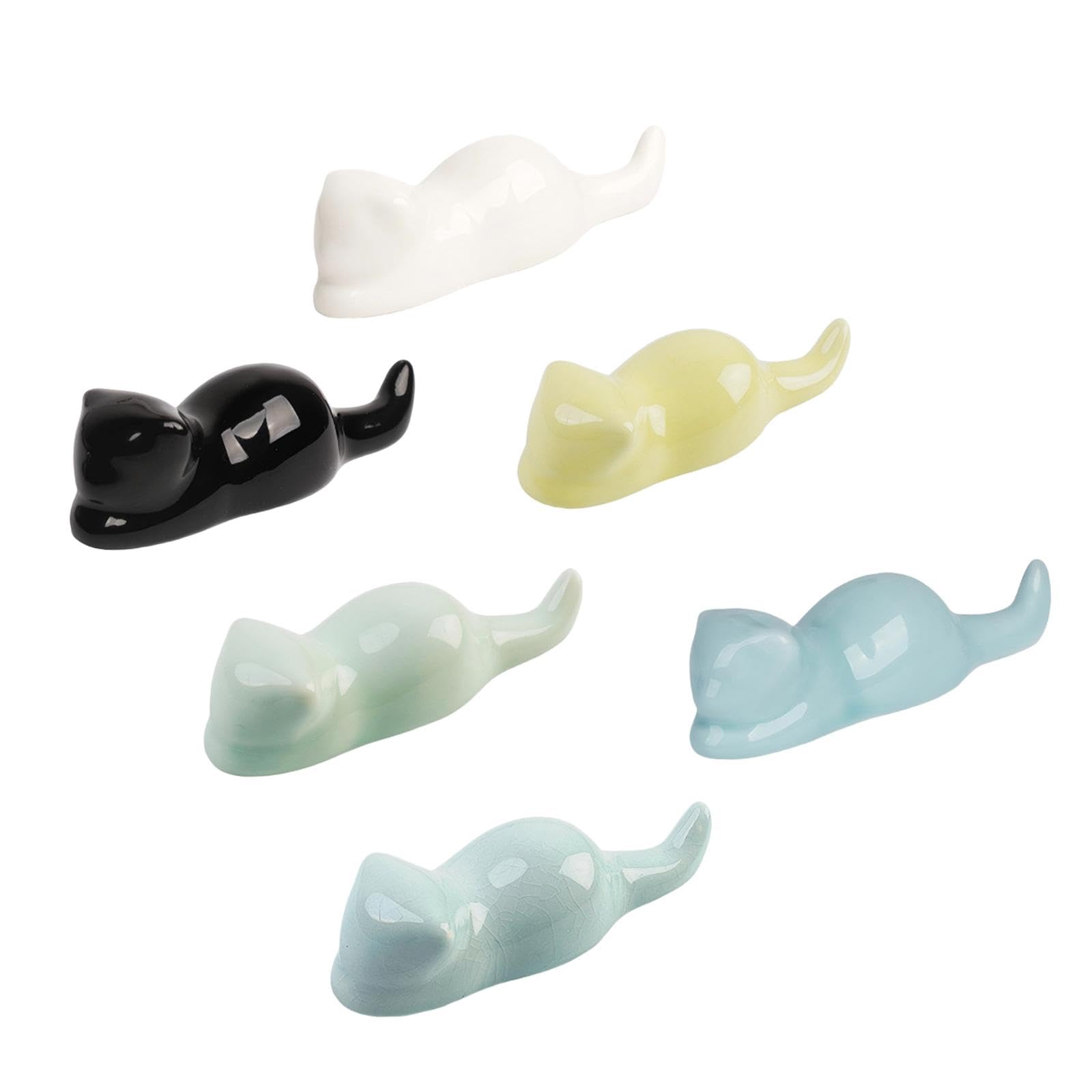 BNF® 6Pcs Paint Brush Rest Creative for Ink Watercolor Writing Drawing Cat Shaped-Home & Kitchen-Craft Materials-Painting Materials-Paintbrushes-One-Stroke Paintbrushes