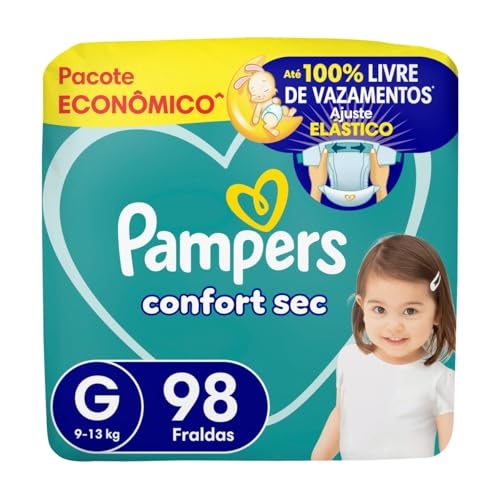 Fralda Pampers Confort Sec Tamanho G 98 Unidades Fralda Pampers Confort Sec Tamanho G 98 Unidades