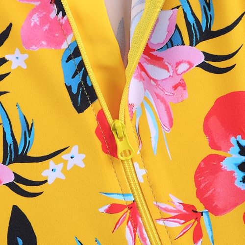 Image of XFGIRLS Baby /Toddler Girls Swimsuit Long Sleeve One-Piece Bathing Suit Rash Guard
