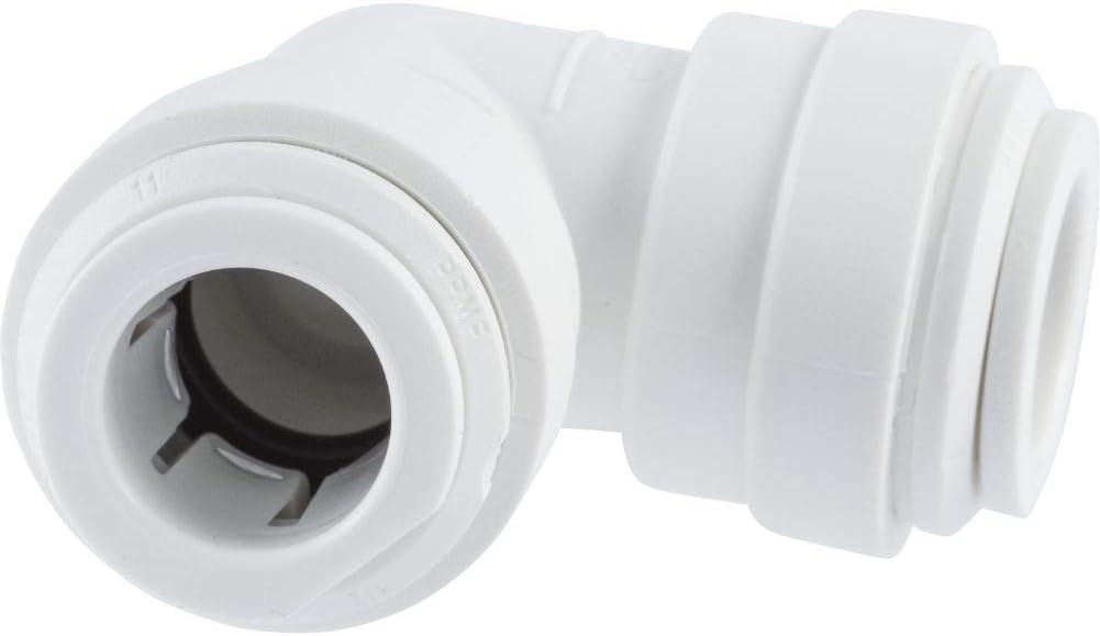 John GuestSpeedfit 1/4 Inch OD Union 90 Degree Elbow Connector, Push to Connect Plastic Plumbing Fitting, PP0308WP