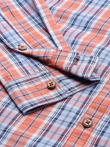 Image of The Indian Garage Co Men Slim Fit Checkered Full Sleeves Spread Collar Casual Shirt