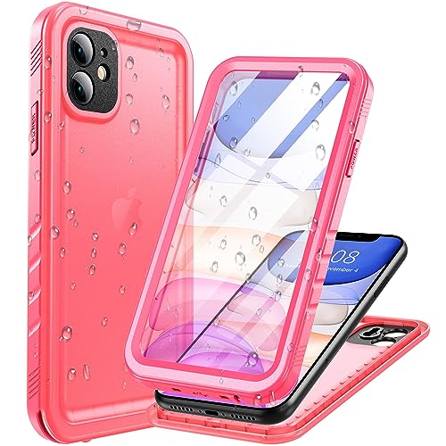 Coque iPhone 11 étanche antichoc rose intégrale rigide IP68