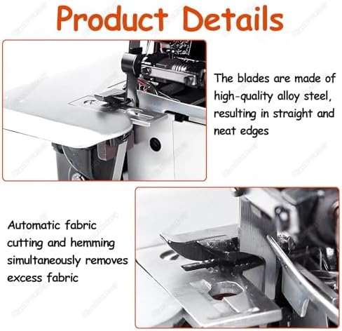 Industrial Electric Overlocker Machine 3000 SPM with Speed Controller & Accessories, Adjustable 1.5-3.2mm Stitch Length for Smooth, Even Stitches on All Fabrics - Green