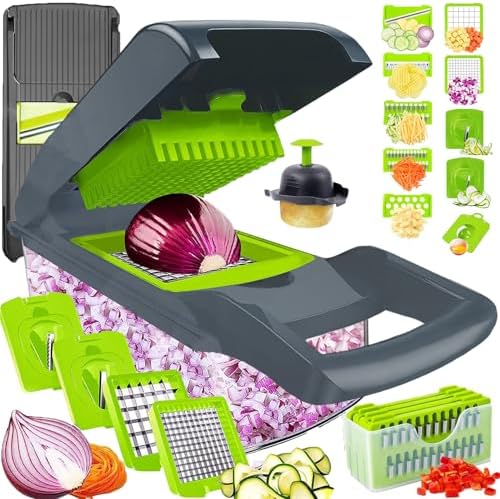 Dewpeton Pro-Series 20-in-1 Mandoline Slicer & Spiralizer, Veggie...