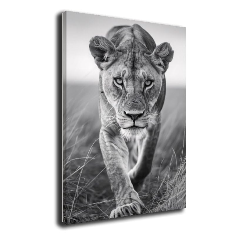 Lioness Canvas Posters Room Aesthetics Boys Bedroom Sports Office Decoration Gifts Wall Art Decoration Printing Posters 24x36inch(60x90cm)