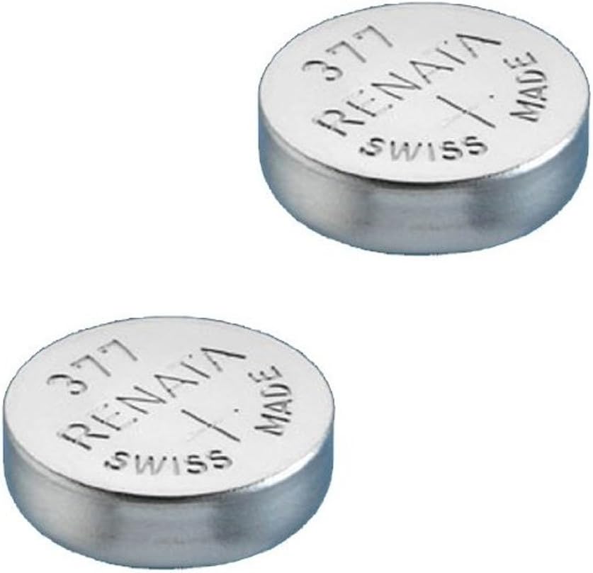 2 X Renata Watch Battery - Swiss Made - Silver Oxide Renata Batteries - Renata 377 (SR626SW)