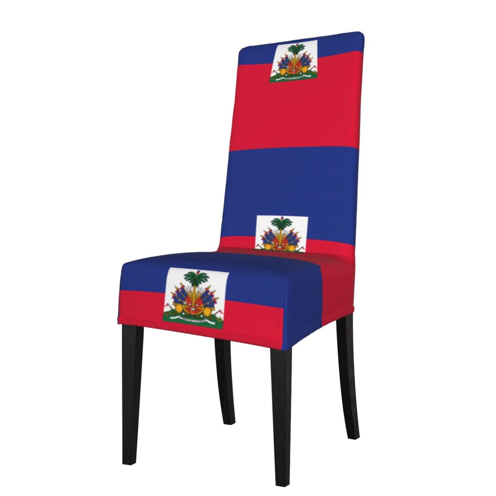 YYHWHJDE Haitian flag Prints Protection Cover for Dining Chair – Stretchable Slipcovers for a Refreshing Dining Room Makeover
