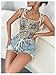 SOLY HUX Women's Vintage Retro Corset Top Bow Tie Lace Up Tight Vest Shapewear Crop Tank Tops Multi Floral Large