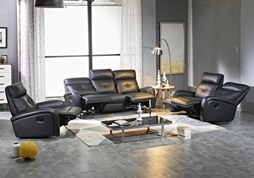 Mapo Möbel Voll-Leder Sofagarnitur Fernsehsofas Relaxsofas 5130-3+2+1-S