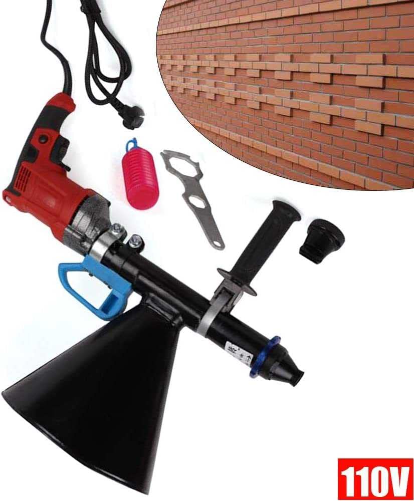 Pistola eléctrica de lechada de mortero, herramienta de calafateo de punta de lechada de acero inoxidable de 700 W, herramienta portátil para señalar ladrillos y aplicador de azulejos con 2 boquilla