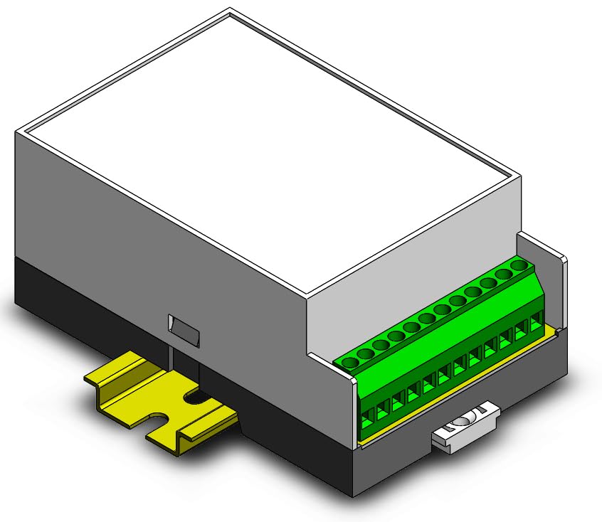 Gaurang Din Rail Enclosure 110 * 70 * 48.55mm for Electronic Home Automation PLC Switch box industrial boxes electrical box ABS enclosure Din Rail Enclosure Control Box (CEBV-70-01 With Ventilation) 4