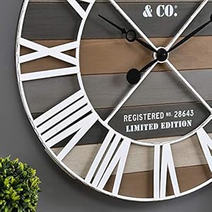 Firstimecograymaritimefarmhouseplanksclockamericancraftedgray24x2x24 Urban Country Home Decor Firstime co gray maritime farmhouse planks clock american crafted gray 24 x 2 x 24 urban country home decor