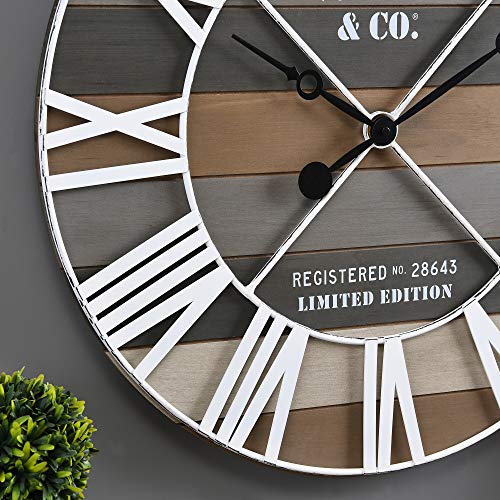 Firstimecograymaritimefarmhouseplanksclockamericancraftedgray24x2x24 Urban Country Home Decor Firstime co gray maritime farmhouse planks clock american crafted gray 24 x 2 x 24 urban country home decor