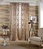 【 Größe & Paket】jeder Vorhang ca. 245 cm x 140 cm in Höhe//2 Stücke Vorhänge mit welligkeit stickerei muster,Kostenlose lieferung vorhang hakens