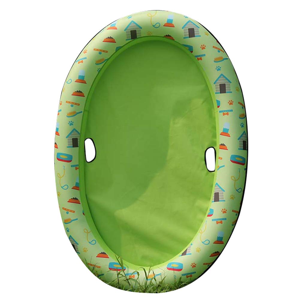 CJFael Casa De Impresión Inflable Flotante Balsa Agua Juego Cojín Piscina para Mascotas Perros Cachorro Gato Casa ^