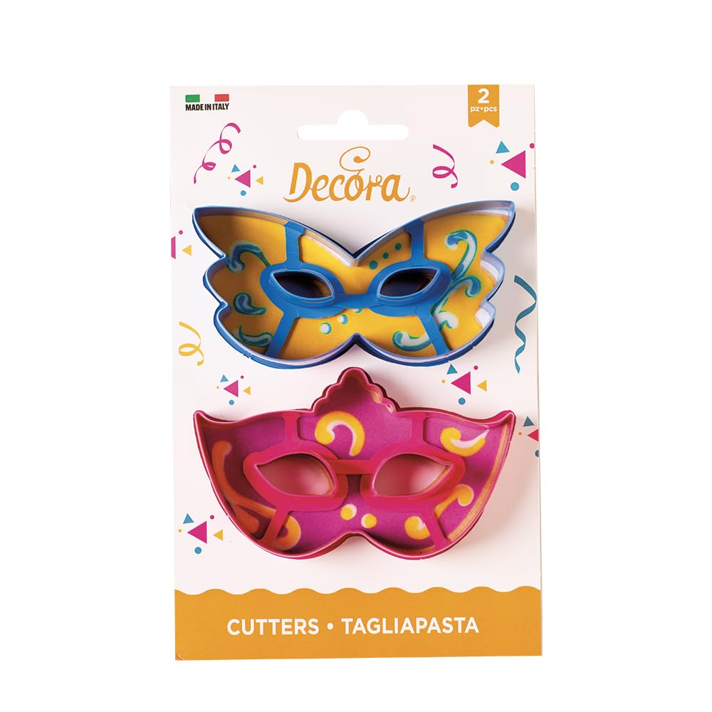 Decora Rosa 0255107 Ausstecher Masken 2-Tlg, 23.5 X 15.5 X 2.9 Cm,