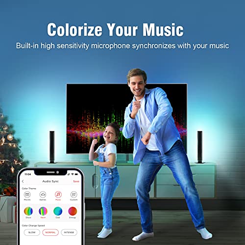 Image of Sengled WiFi Smart LED Light Bars, TV Ambient Backlights Works with Google Assistant, Music Sync Kit Gaming Lights with APP Control, RGB Dimmable 12W Multi-Mode LED Play Light bar for Bedroom