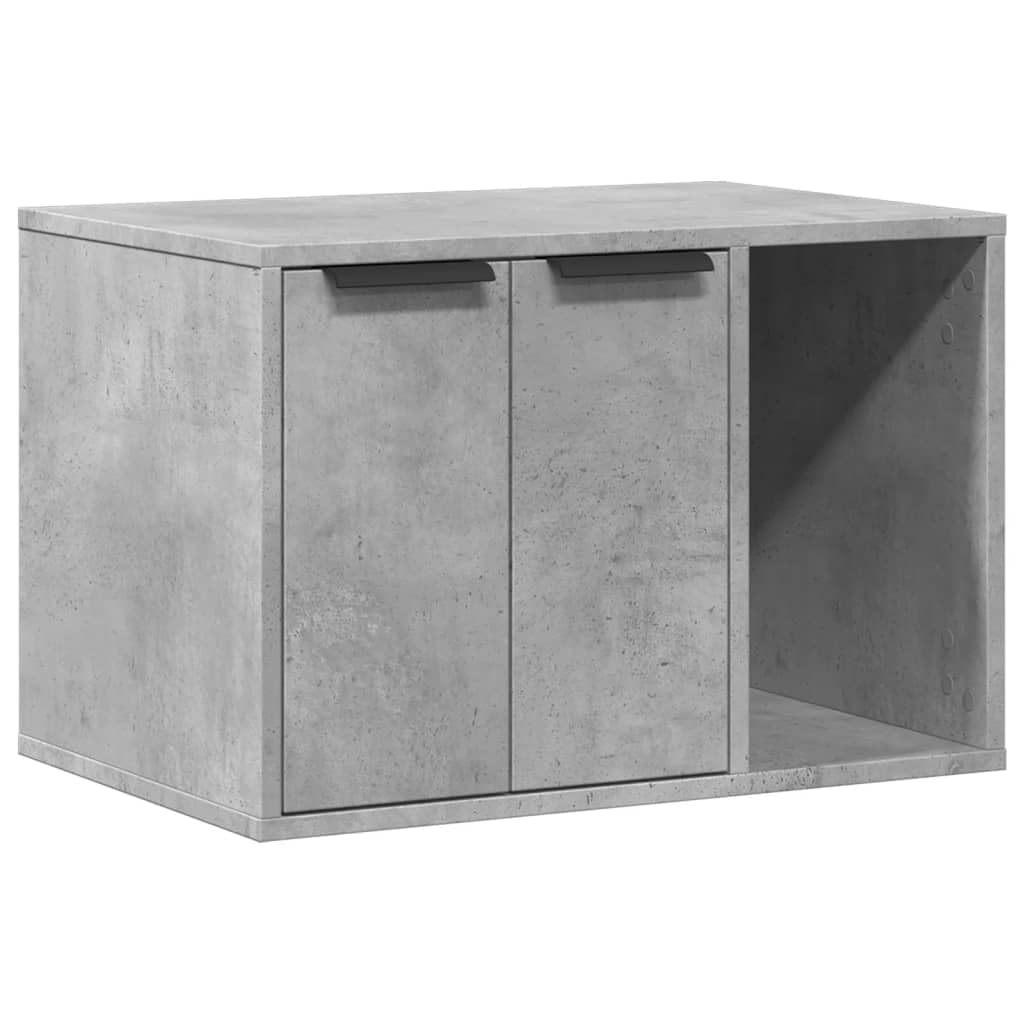 vidaXL Cat Litter Box Enclosure Concrete Grey 60x40x40 cm Engineered Wood โ image 1