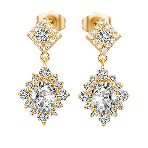 Boucles d'oreilles Or Jaune 9K fleur rhombus idéales pour les balades et sorties