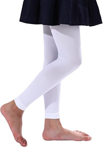 EVERSWE Medias de microfibra sin pies para niña, mallas de ballet ultrasuaves
