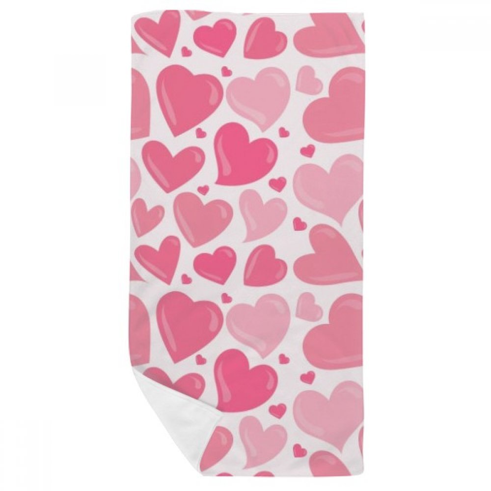 Serviette de bain Saint-Valentin avec motif cœur mignon, idée cadeau romantique
