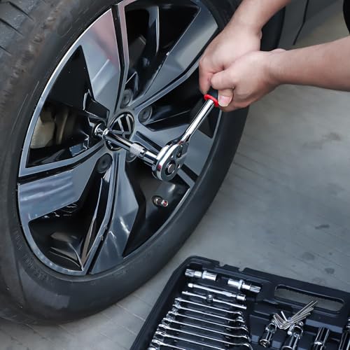 JF HOME BLISS 216 PCS inch Socket Set Ratchet Tool and Case 72 Strong Chrome Molybdenum Ratchet Tools Torque Socket Wrench bit Set and Hexagonal Wrench Suitable for car and Bicycle Repair - Image 2