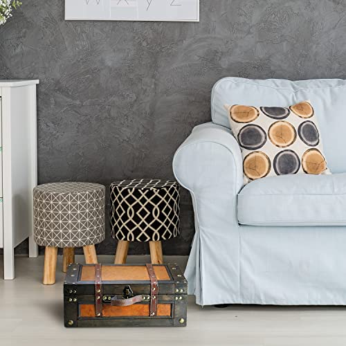 Brynnberg - Pirate Treasure Chest Storage Box - Marco 15X10.6X5,5" - Durable Wooden Treasure Chest With Lock - Unique Handmade Decorative Wood Storage Box - Vintage Wood Chest Box - The Best Gift #TOP6